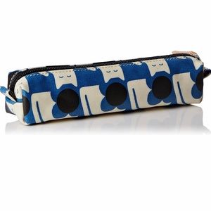 NWOT Orla Kiely Poppy Cat Pencil Case Blue